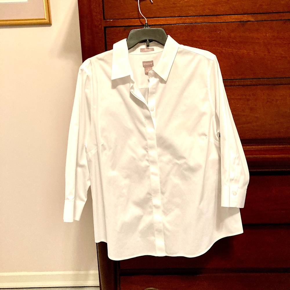 Chico’s White no iron no stain Shirt